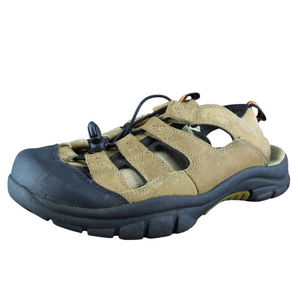 Alpine Design  Men Fisherman Sandals Brown‎ Leather Drawstring Size 9 Medium